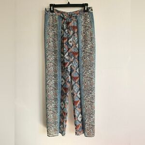 Elevenses Multicolor Patterned Overlay Wide Pants 2
